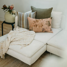 Load image into Gallery viewer, Linen Eco Print Pillow Blush - 16x24