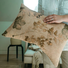 Load image into Gallery viewer, Linen Eco Print Pillow Blush - 16x24