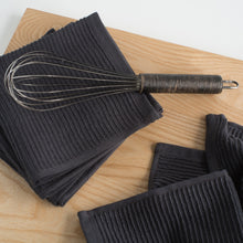 Load image into Gallery viewer, Ripple Dishcloths Set of 2 - Black