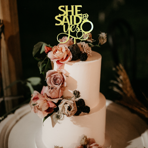 She Said Yes - Cake Toppers