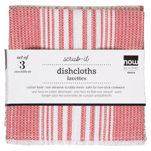 Load image into Gallery viewer, Scrub-It Dish Cloths Set of 3 - Red