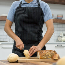 Load image into Gallery viewer, Mighty Apron - Black Pinstripe