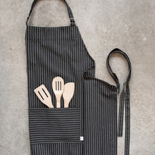 Load image into Gallery viewer, Mighty Apron - Black Pinstripe