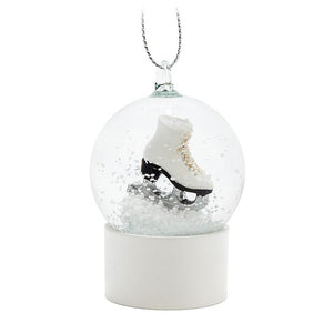Small Figure Skate Snow Globe Ornament