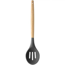 Load image into Gallery viewer, Slotted Spoon - Silicone With Beech Wood Handle