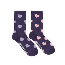 Load image into Gallery viewer, Women's Purple Candy Hearts Socks