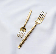 Load image into Gallery viewer, Gold Hammered Flatware
