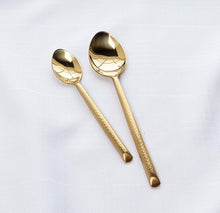 Load image into Gallery viewer, Gold Hammered Flatware