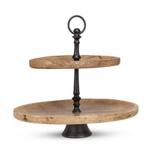 Load image into Gallery viewer, Oval 2-Tier Plate