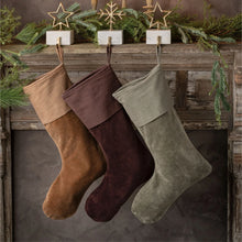 Load image into Gallery viewer, Vera Velvet Stocking - Cypress
