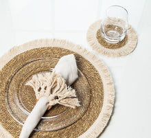 Load image into Gallery viewer, Coaster - Fringed Ivory