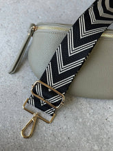 Load image into Gallery viewer, Black Chevron Bag Strap