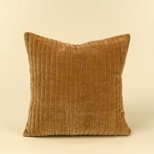 Load image into Gallery viewer, Velvet Stripe Pillow - Gold - COVER ONLY