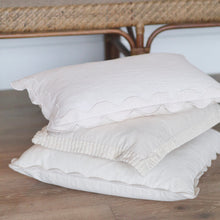 Load image into Gallery viewer, Corduroy Scallop Pillow - Ivory - COVER ONLY