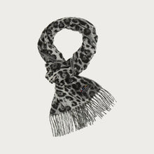 Load image into Gallery viewer, Cashmink Scarf - Cheeta Charcoal