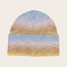 Load image into Gallery viewer, Rainbow Knit Hat Colour Gradient - Cloudy Turquoise