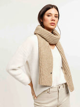 Load image into Gallery viewer, Loevenich Knitted Scarf with Ribbed Pattern - Toffee
