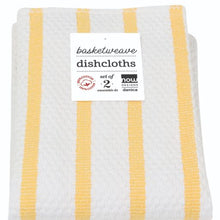 Load image into Gallery viewer, Basketweave Dishcloth - Lemon Yellow