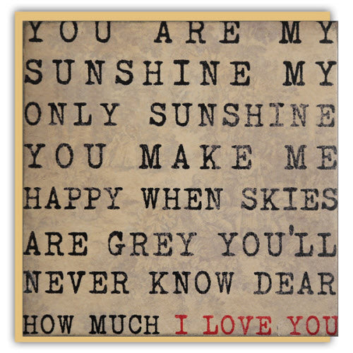 Card - You Are My Sunshine