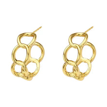 Load image into Gallery viewer, Chain Link Stud Earrings - 18K Gold Plated Sterling Silver