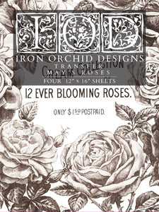 May's Roses IOD Decor Image Transfer