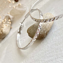 Load image into Gallery viewer, Lars 4cm Textured Hoop Earrings