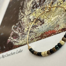 Load image into Gallery viewer, Memphré Bead Hoop Earrings Cauchon - Gold