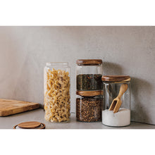 Load image into Gallery viewer, Glass Jar with Acacia Wood Lid - 20 oz