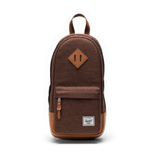 Load image into Gallery viewer, Heritage Shoulder Bag - Potting Soil Crosshatch/ Natural