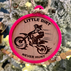 Dirt Bike Acrylic/Wood Ornament