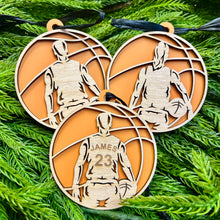 Load image into Gallery viewer, Personalized Christmas Ornament - Basketball