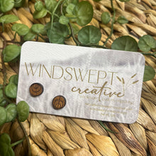 Load image into Gallery viewer, Wooden Intricate Earrings - Round