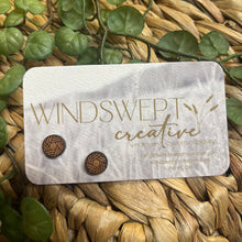 Load image into Gallery viewer, Wooden Intricate Earrings - Round
