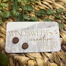 Load image into Gallery viewer, Wooden Intricate Earrings - Round