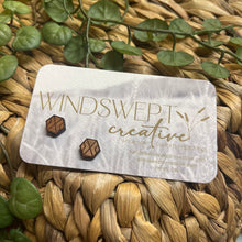Load image into Gallery viewer, Wooden Intricate Earrings - Hexagon