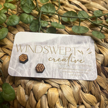 Load image into Gallery viewer, Wooden Intricate Earrings - Hexagon
