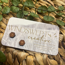 Load image into Gallery viewer, Wooden Intricate Earrings - Hexagon