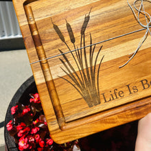 Load image into Gallery viewer, Life Is Better, Cutting & Serving Board w/ Juice Canal - 16"