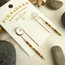 Load image into Gallery viewer, Indurata Beaded Bended Wire Earrings - Cedars & Pine