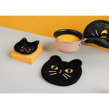 Load image into Gallery viewer, Felted Wool Trivet - Black Cat