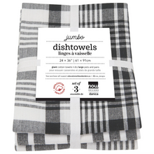 Load image into Gallery viewer, Jumbo Dishtowels Set of 3 - Black