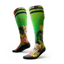 Load image into Gallery viewer, Knee High Compression Socks - Cheetah