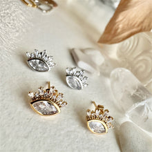 Load image into Gallery viewer, Knyosis Eye Stud Earrings with Baguettes