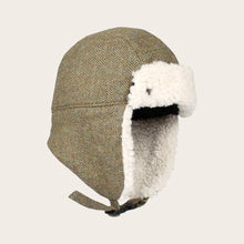 Load image into Gallery viewer, Loevenich Aviator Cap with Herringbone Design - Khaki