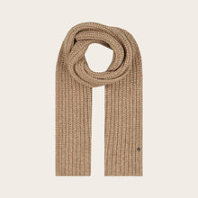 Load image into Gallery viewer, Loevenich Knitted Scarf with Ribbed Pattern - Toffee