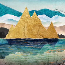 Load image into Gallery viewer, Marble Coaster - Gold Mountain