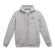 Load image into Gallery viewer, Men's Basic Zip Hoodie - Heather Light Grey/ Black