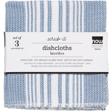 Load image into Gallery viewer, Scrub-It Dish Cloths Set of 3 - Slate Blue