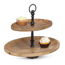 Load image into Gallery viewer, Oval 2-Tier Plate