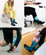 Load image into Gallery viewer, Knee High Compression Socks - Meow
